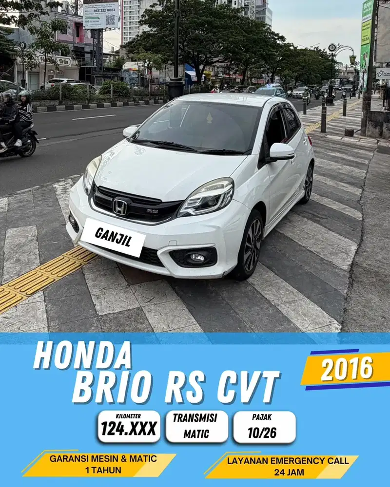 HONDA BRIO RS 2016 AT MATIC / GANJIL