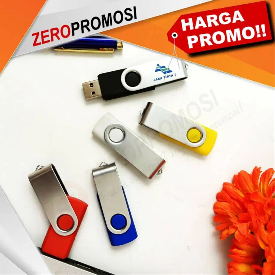 Souvenir Flashdisk Promosi FDPL11 Model Putar Cetak Logo