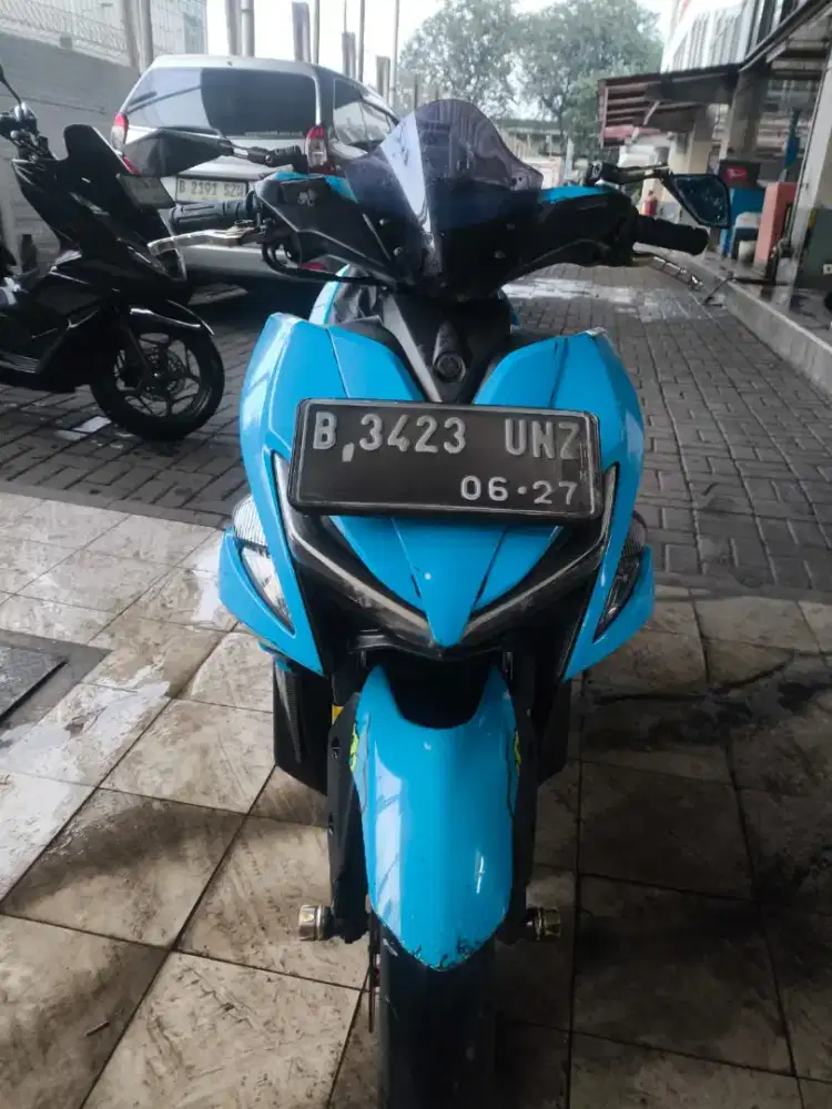 Aerox 2017 abs keyless  biru
