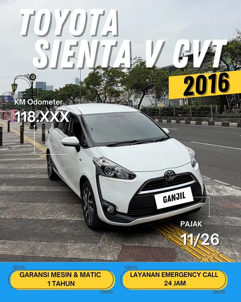 TOYOTA SIENTA V 2017 CVT MATIC / GANJIL
