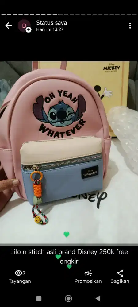 Tas Disney import korea