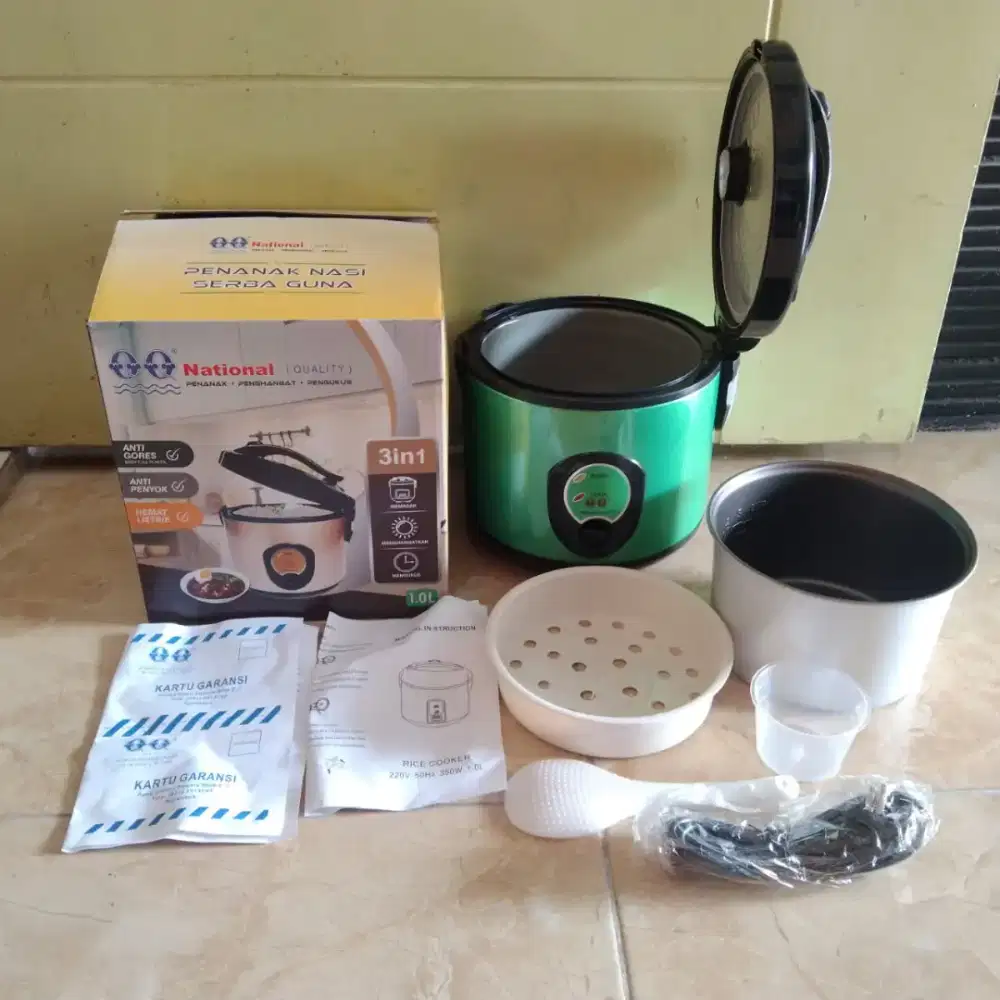 Rice Cooker - Magic Com/ Penanak Nasi 3in1 QQ National 1 Liter