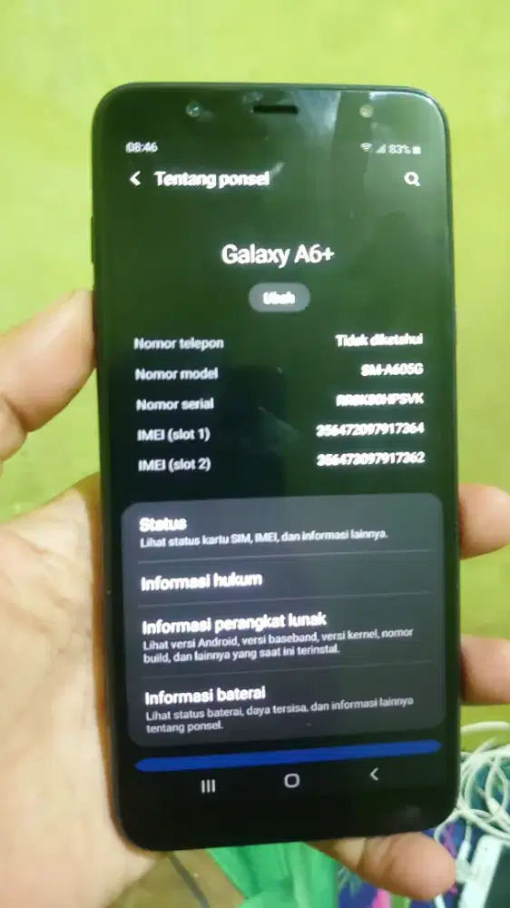 samsung a6+ 4/32gb kelengkapan hp only