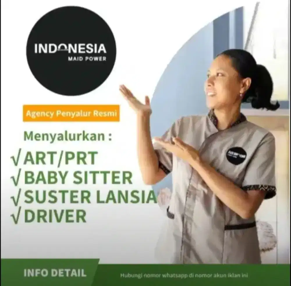 Lowongan kerja ART, babysitter, perawat, driver