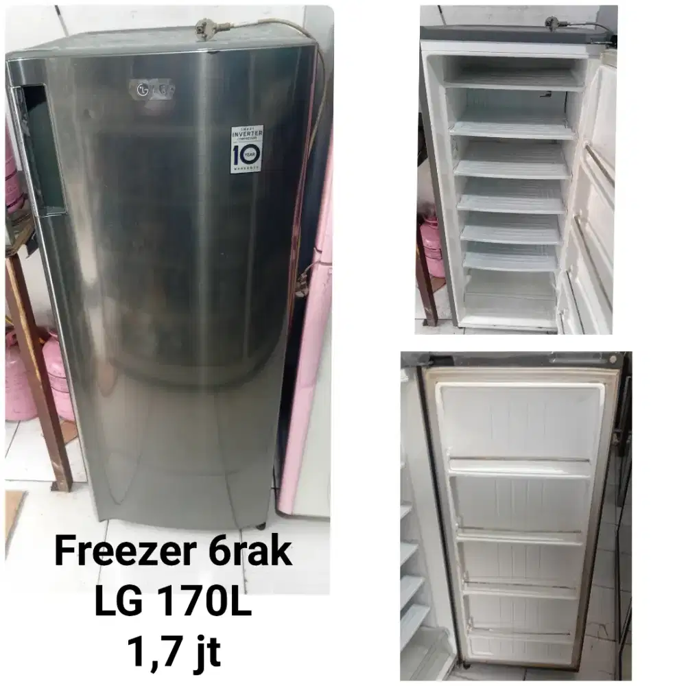 Freezer 6rak LG bekas bergaransi