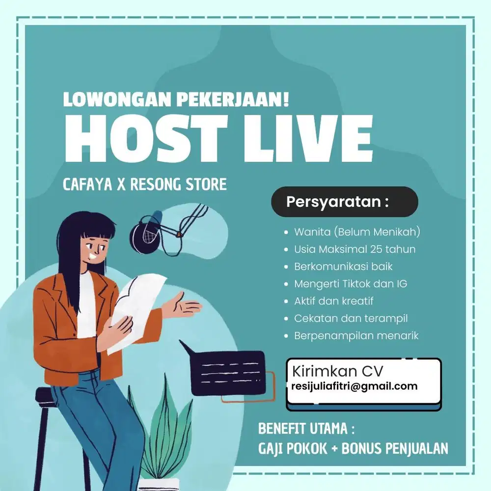 Lowongan Kerja Host Live Streaming