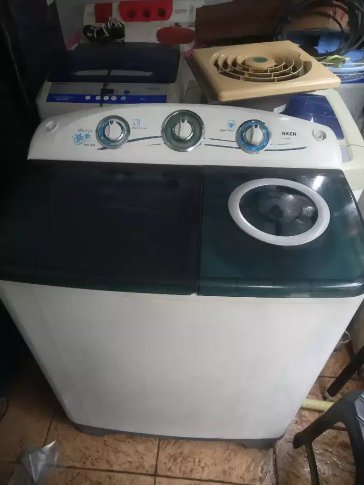 Mesin cuci 2 tabung sanken 10kg normal siap pakai nego tipis