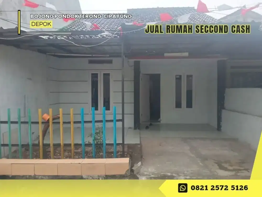 Jual Rmh Cash 495JT dkt Stasiun Citayam di Bojong Pondok Terong Cipayung Depok