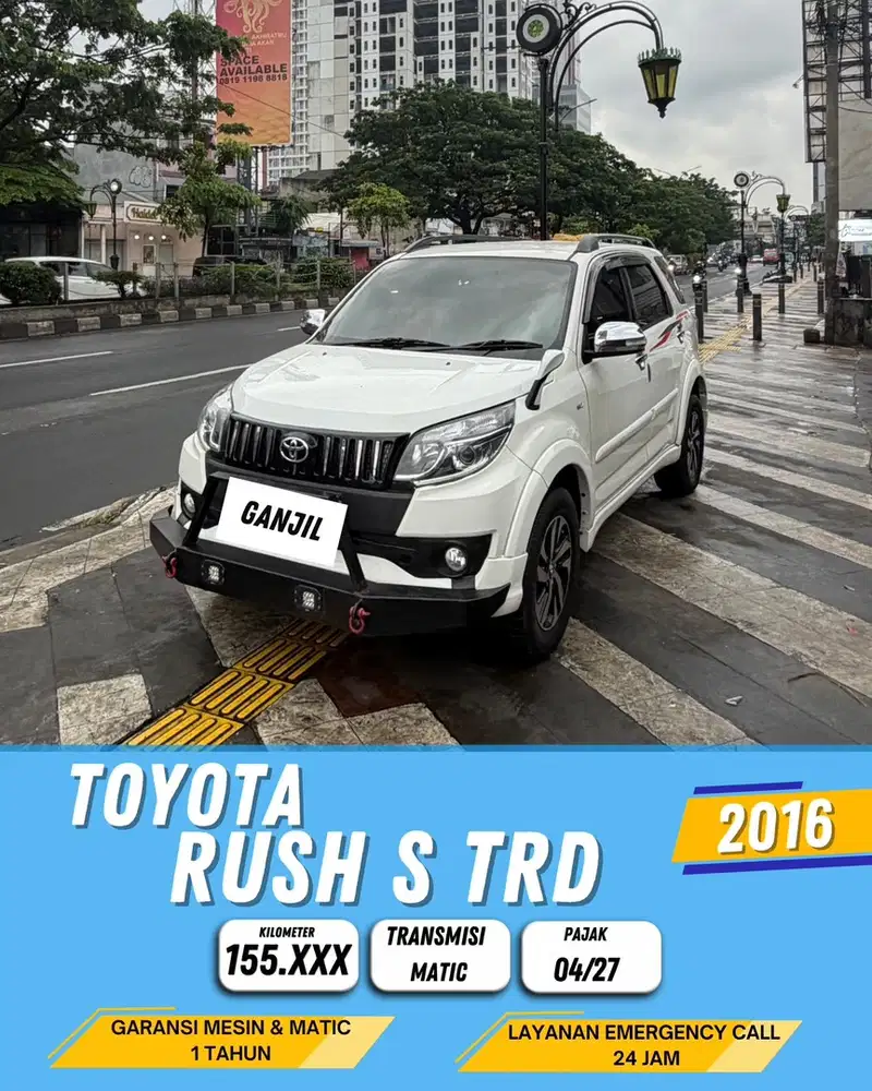 TOYOTA RUSH S 2016 AT MATIC / GANJIL