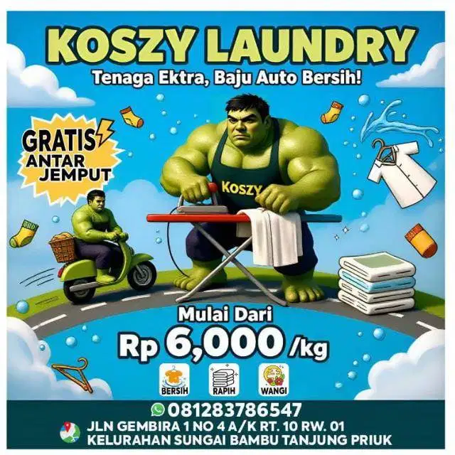 Di butuhkan karyawan laundry untuk setrika