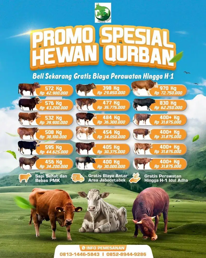 Sapi qurban / kurban gratis ongkir se jabodetabek