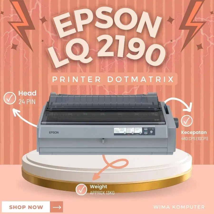 Printer Dotmatrix Epson LQ-2190 LQ2190 LQ 2190 Fullset Dus