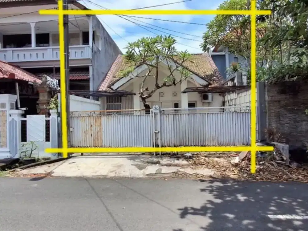 Tanah 2 Are Bonus Rumah 1 Lantai Disewakan, di Area Renon Denpasar