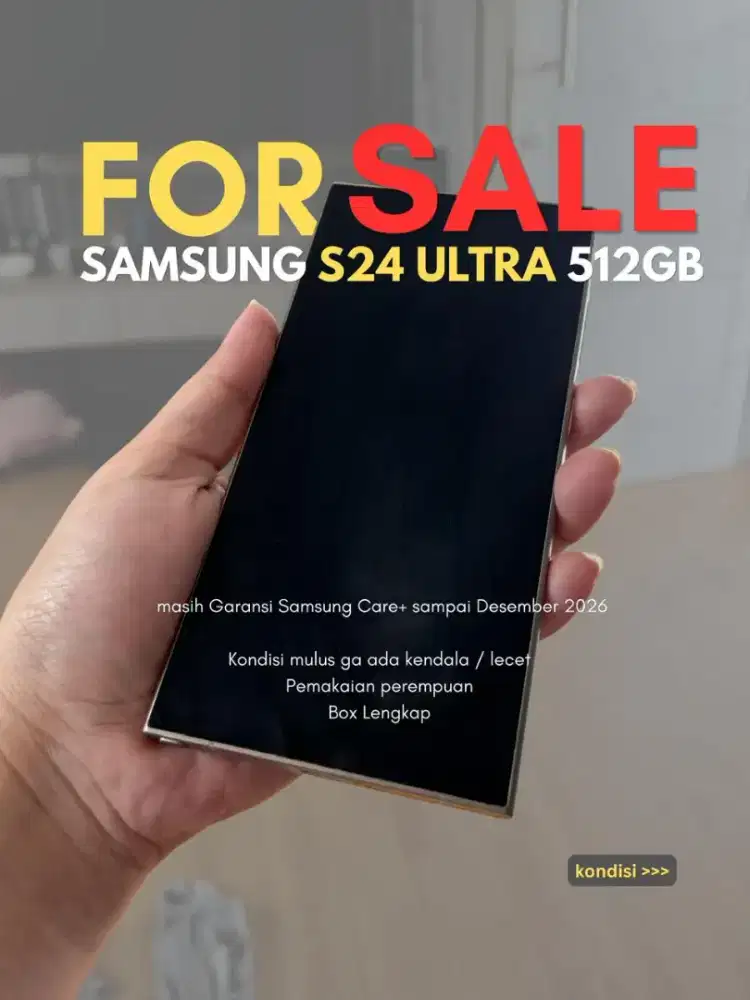 (NO MINUS) Samsung S24 Ultra 512GB Samsung Care+ s/d Desember 2026