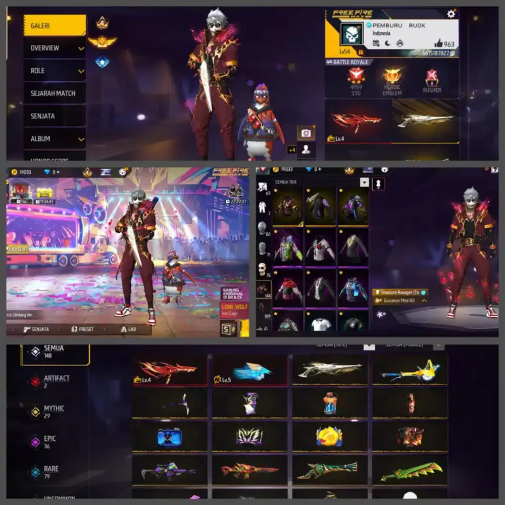 JUAL AKUN FF SPEK LIHAT DI FOTO