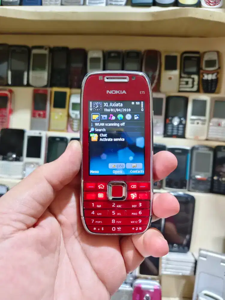 Nokia E75 red Full Original mulus all operator istimewa
