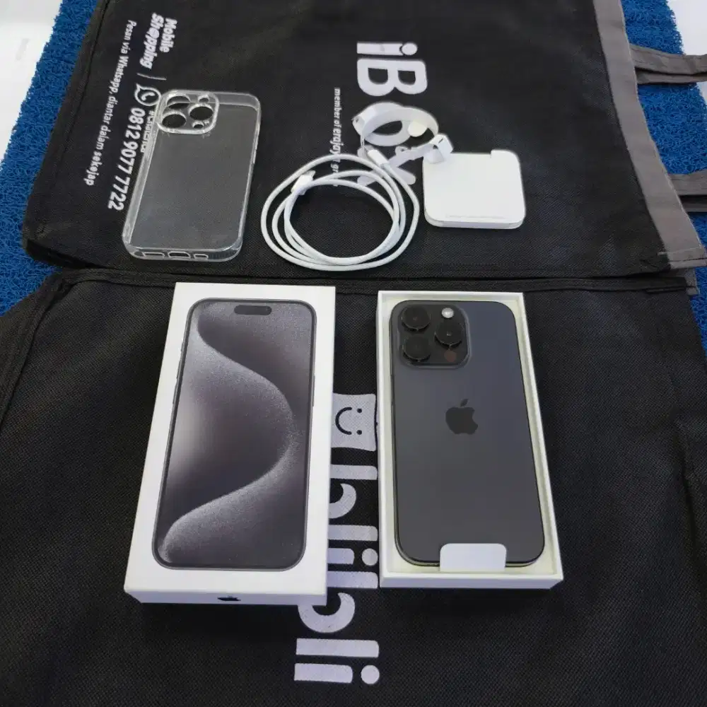 Iphone 15 Pro 128gb 99% Muluss like new BH 88% Ex Garansi resmi iBox