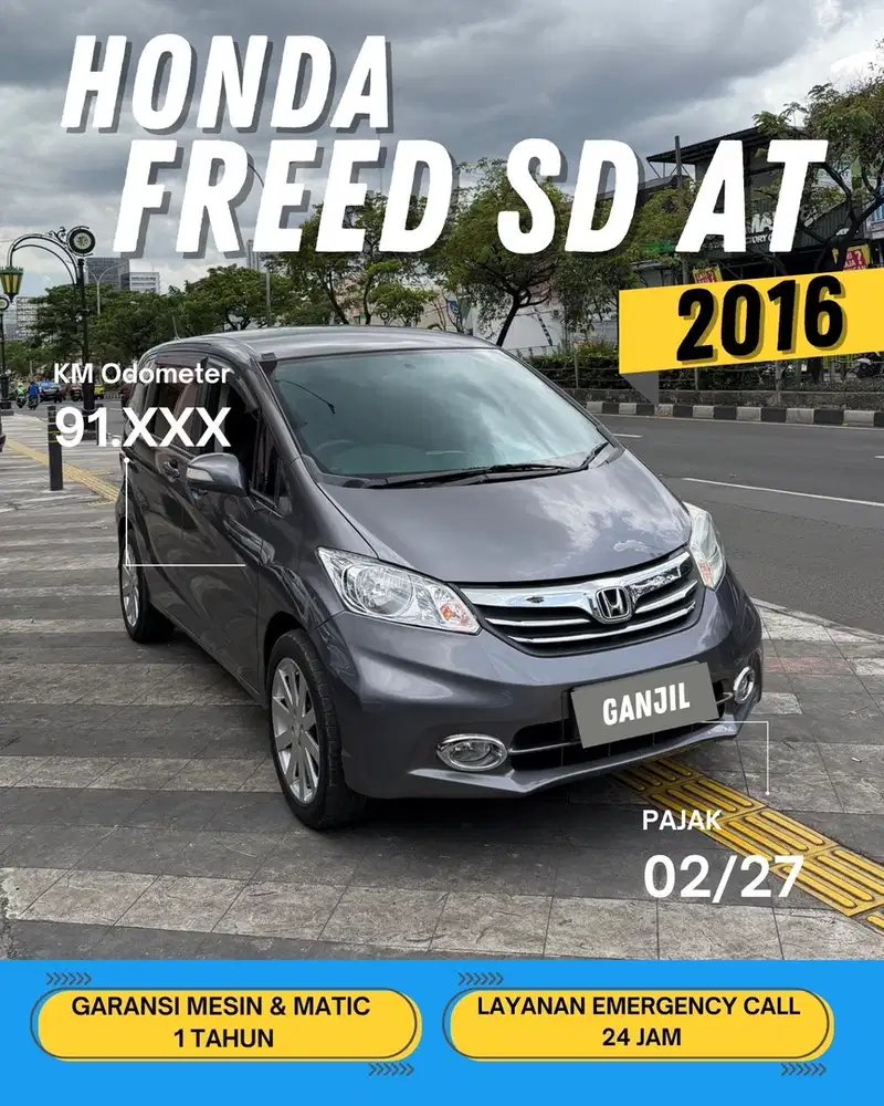 HONDA FREED SD 2016 AT MATIC / GANJIL