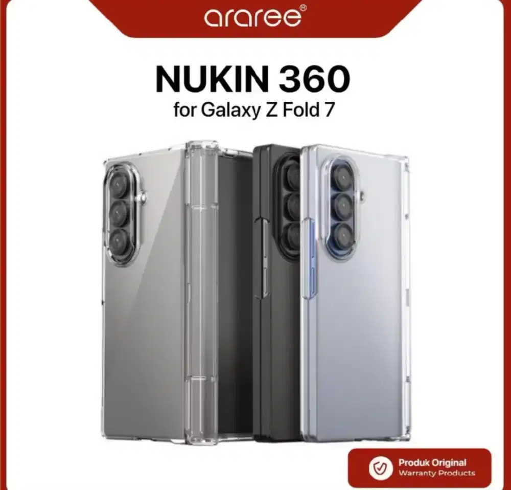 Casing Case Z Fold 7 Araree Nukin 360 Clear Matte Engsel Original