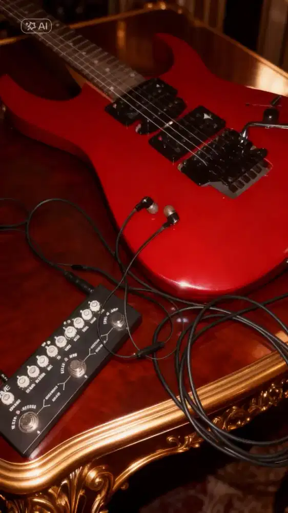 Gitar Listrik + efek (Stinge-R + Cube Baby)