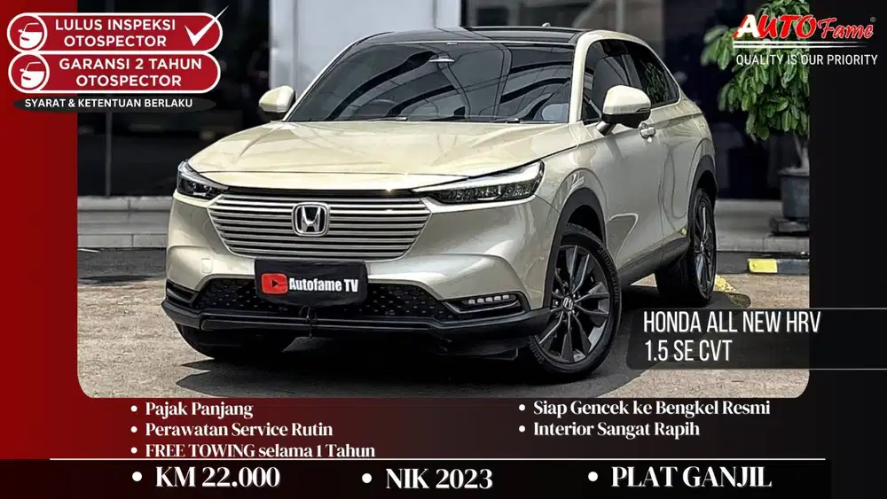 Honda All New HRV 1.5 SE CVT NIK 2023 Akhir Panoramic Roof Sand Khaki