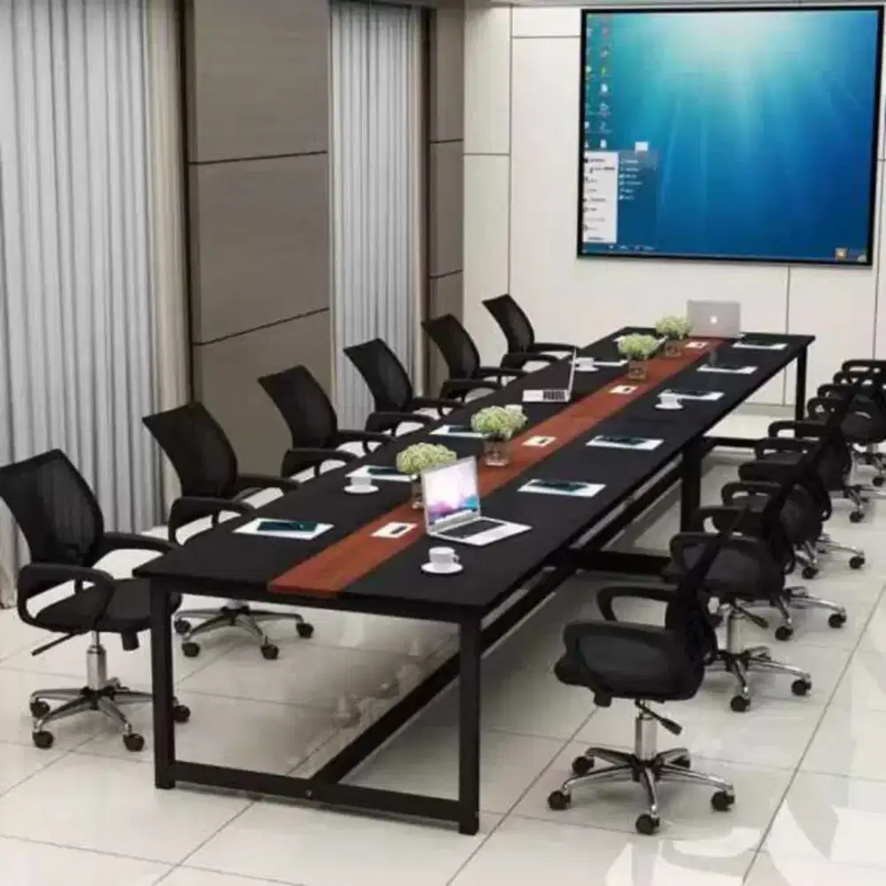 Meja Meeting Custom Meja Rapat FullSet Meja Kerja Meja Kantor