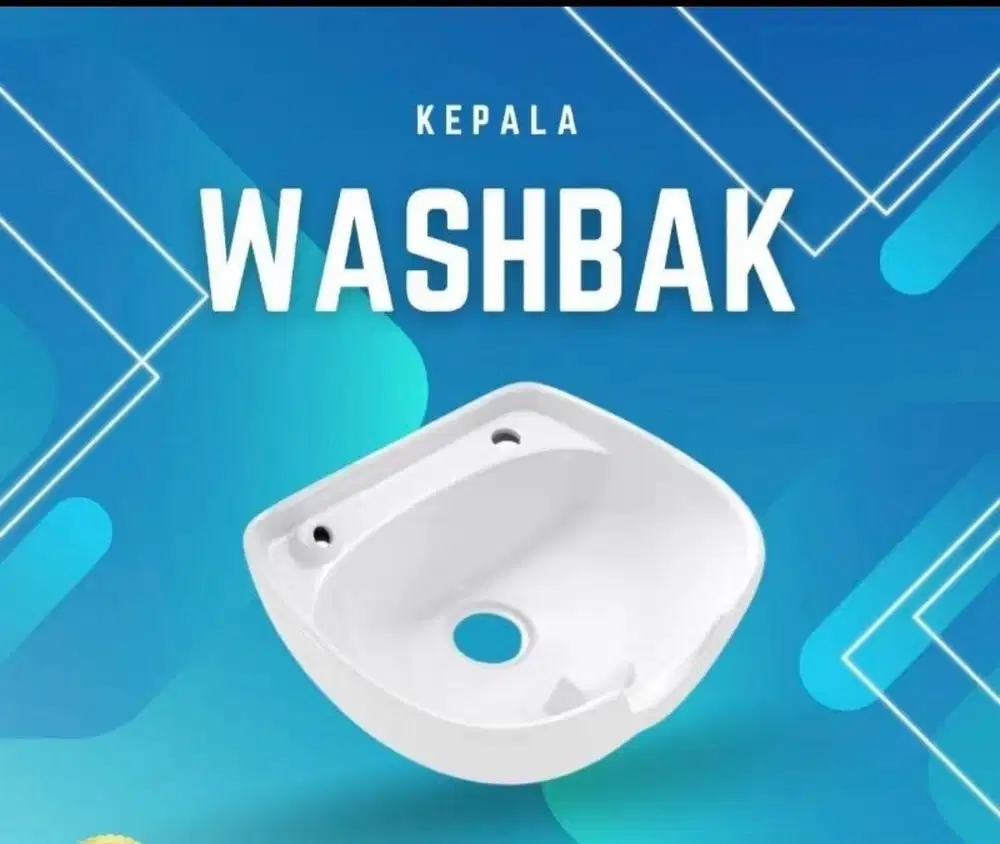 Washbak Keramik Warna Putih buat Barber