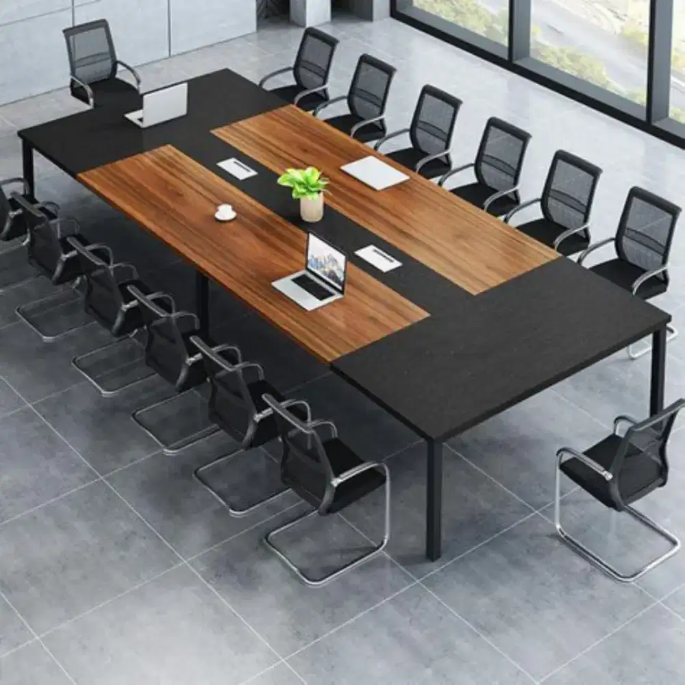 Meja Meeting FullSet Meja Rapat Custom Meja Kantor Meja Kerja Modern
