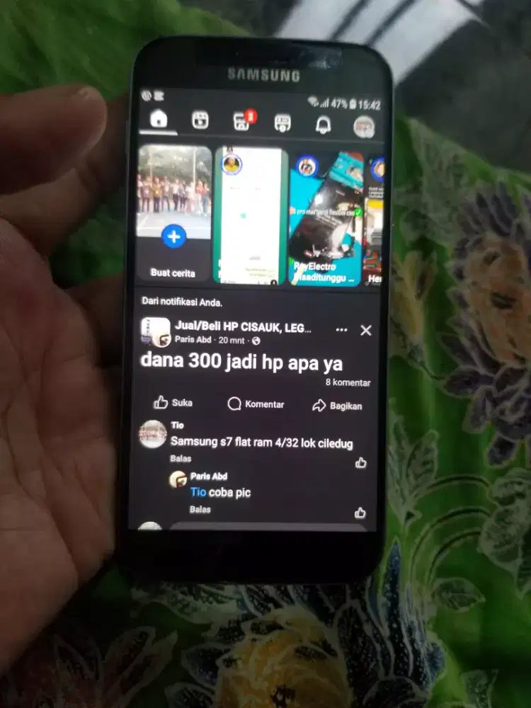 Jual cepat hp samsung s7 flat ram 4/32gb