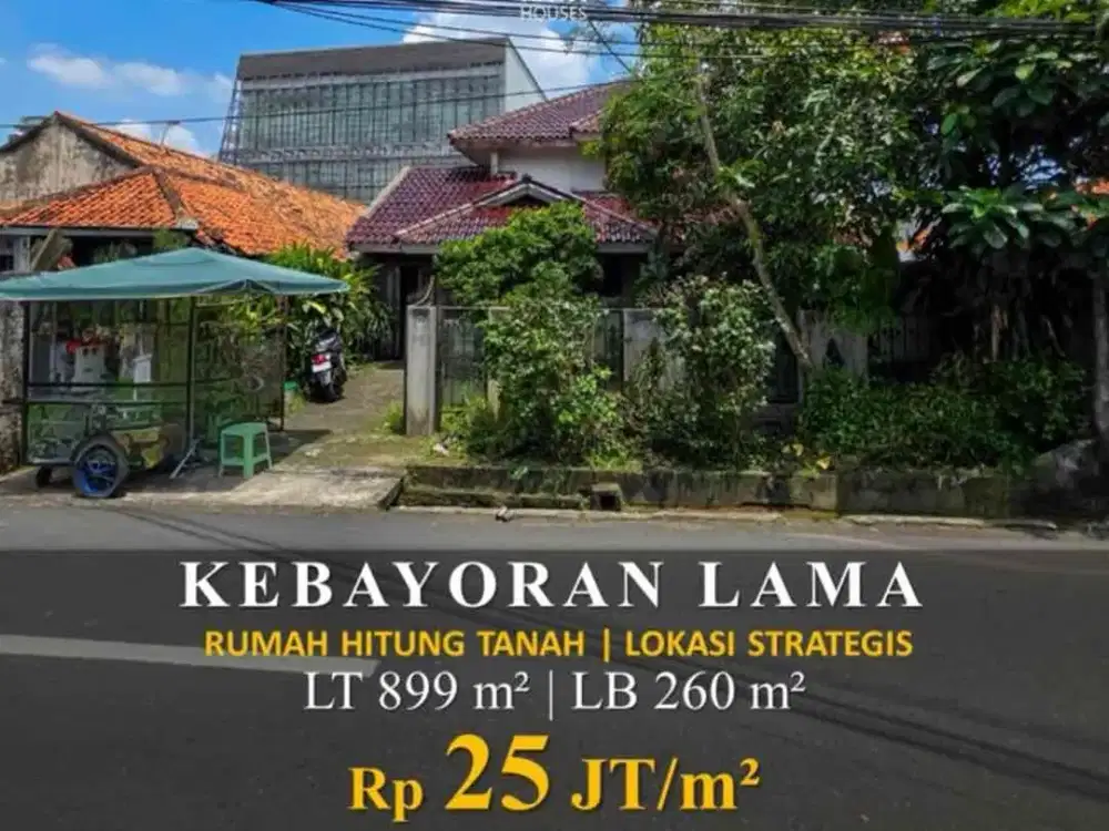 DIJUAL RUMAH LAMA HITUNG TANAH DIKEBAYORAN BARU