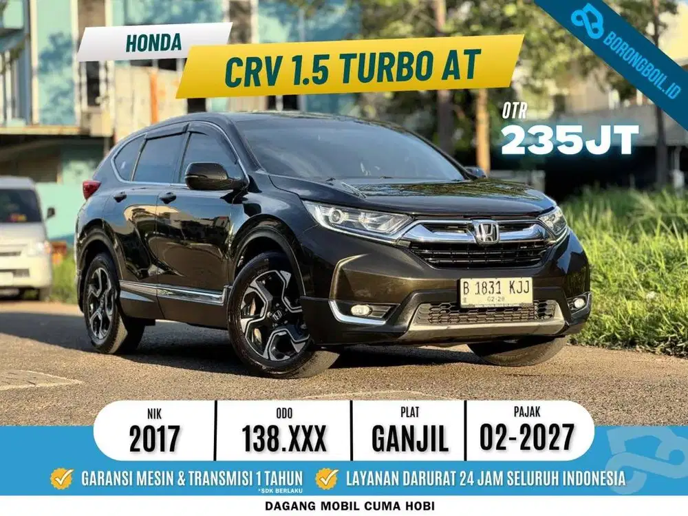 HONDA CRV 1.5 TURBO NON PRESTIGE AT 2017 PAJAK PANJANG