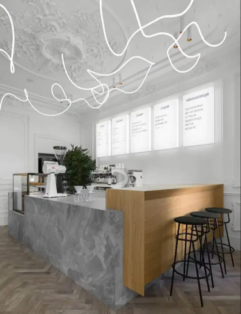 Meja Barista Modern Meja Cashier Custom Meja Kasir Meja Pelayanan