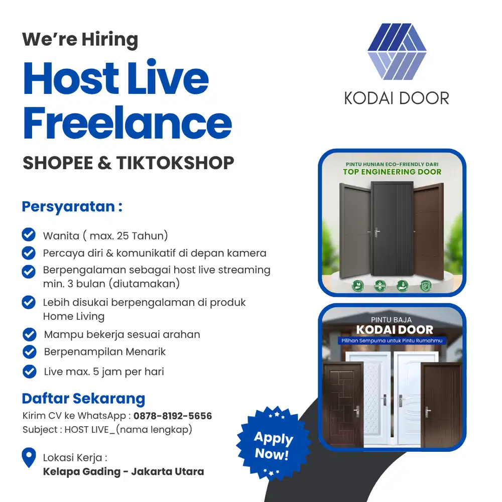 DICARI HOST LIVE FREELANCE