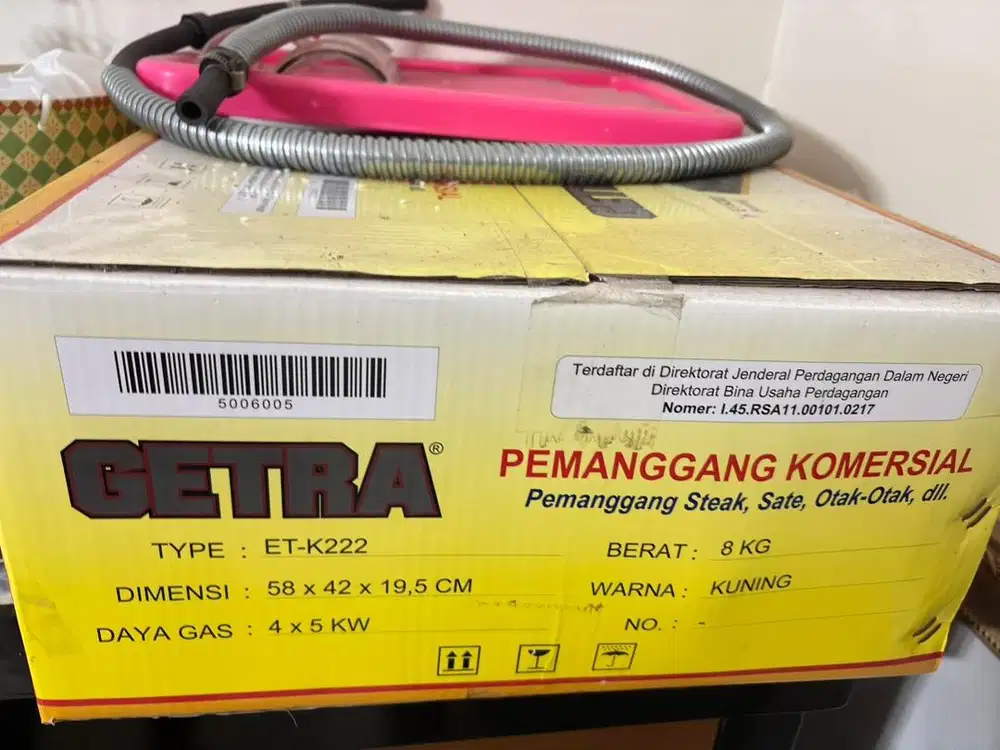 Pemanggang komersial getra et k222 4 tungku