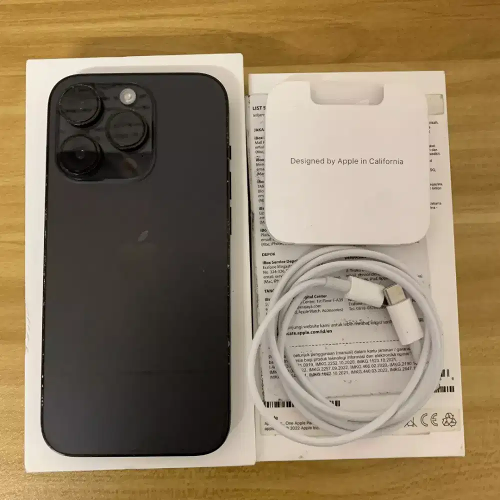 iPhone 14 Pro 128GB Hitam iBox
warna space black bh77