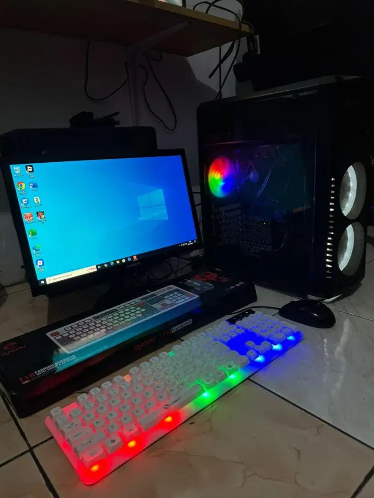 Komputer Gaming Editing Kerja Belajar Fullset Siap Pakai