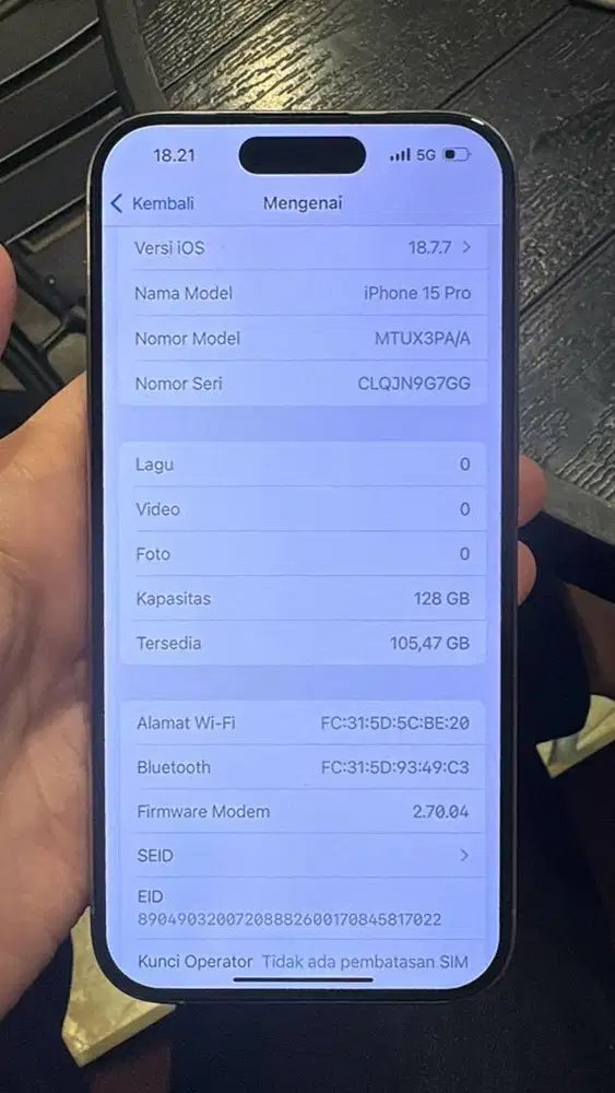 Iphone 15 pro 128 GB Natural Titanium