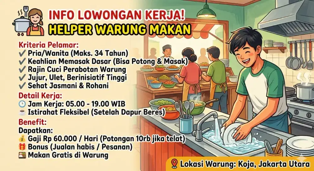 Lowongan Kerja Helper Dapur