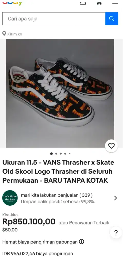 Sepatu vans size 40 legit