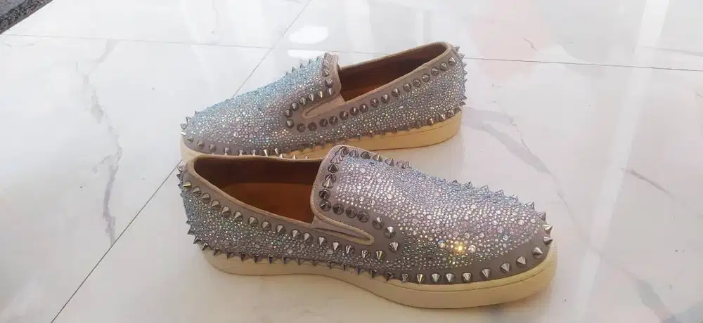 Christian Louboutin Pik Boat Strass Spikes Original Size 39