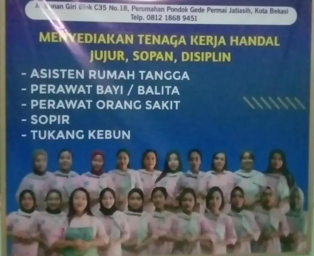 loker art, babysitter, rawat lansia