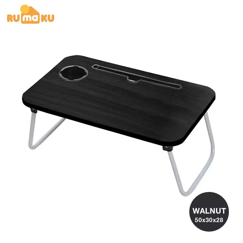 MEJA BELAJAR LAPTOP LESEHAN PROTABLE SERBAGUNA BAHAN KAYU HPL KAKIBESI