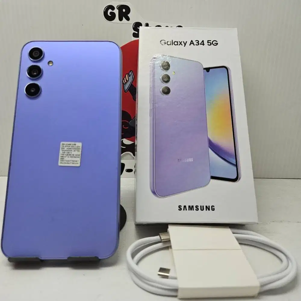 Samsung Galaxy A34 Purple 8/128 Fullset Like New
