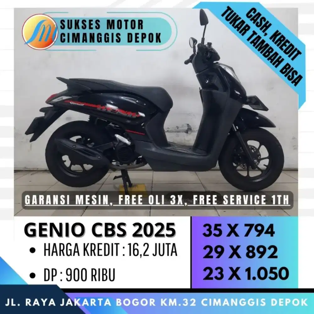 HONDA GENIO CBS 2024 UNIT MULUS KM LOW BERGARANSI [SUKSES MOTOR]