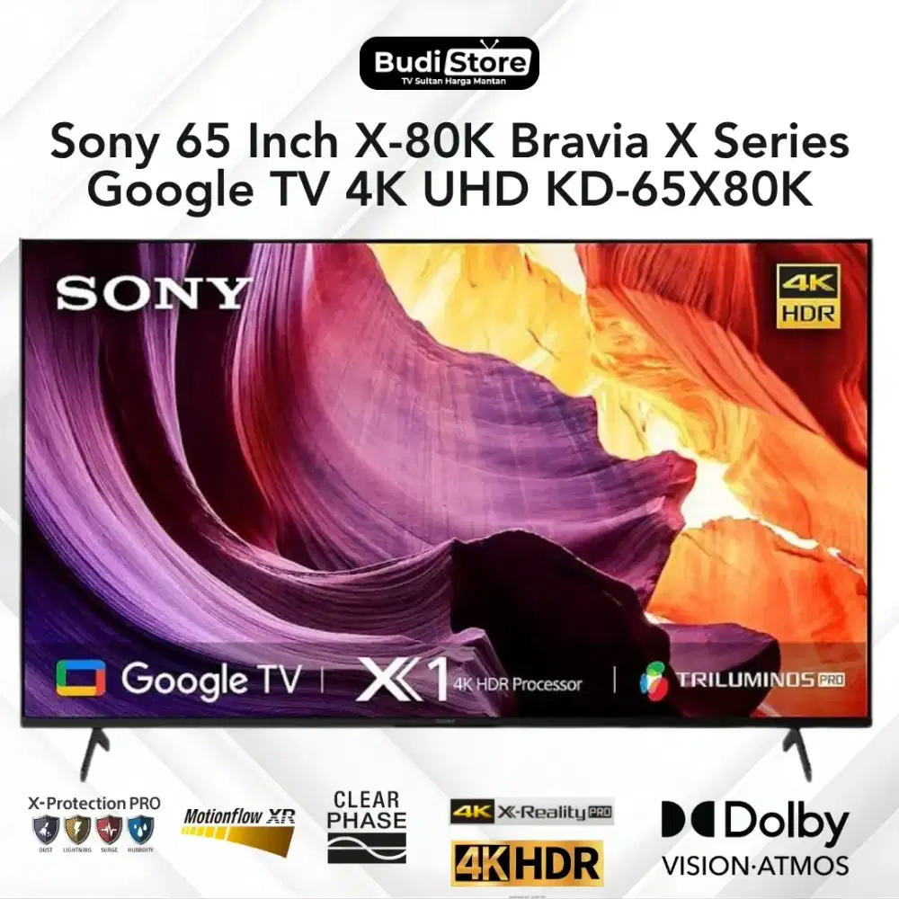 Sony 65 Inch X-80K Bravia X Series Google TV 4K UHD KD-65X80K