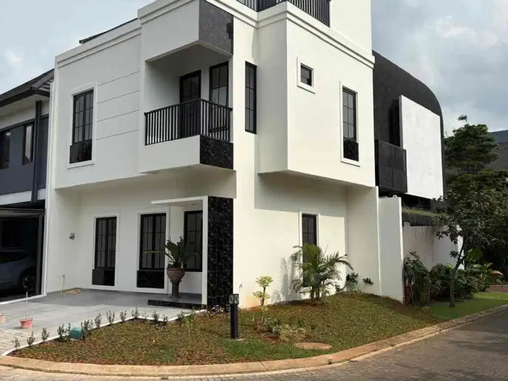 For Sale. Rumah Baru posisi Hoek di Kireina Park Nusa Loka BSD