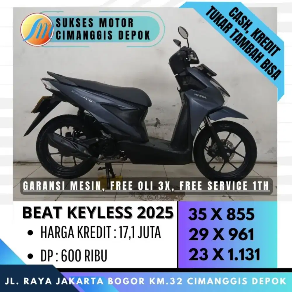 BEAT DLX SMARTKEY 2025 PROMO DP 600 CICILAN RINGAN [SUKSES MOTOR]