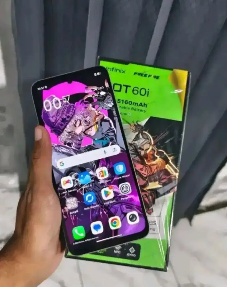 Infinix HOT 60I Fullset, Ram 6+4/128 no minus