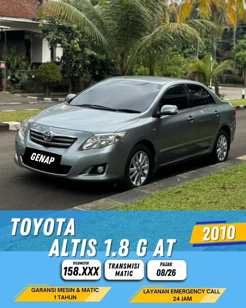 TOYOTA COROLLA ALTIS 1.8 AT MATIC 2010 GENAP