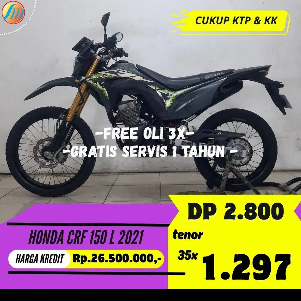 KREDIT MURAH HONDA CRF 150 L 2021 ANGSURAN TERJANGKAU BERGARANSI